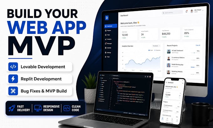 develop, build, fix lovable ai web, app mvp, vibe coding, replit ai, and lovable