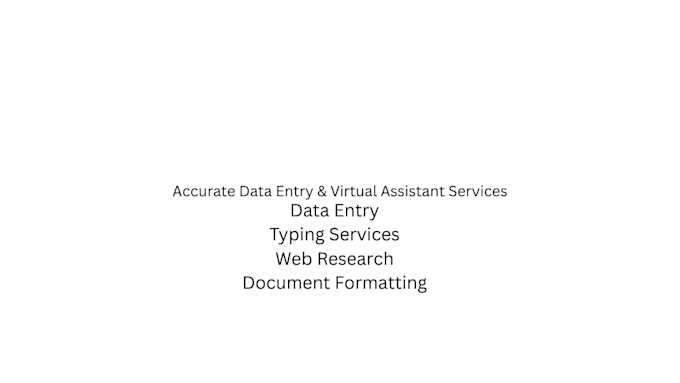 do accurate data entry typing and web research