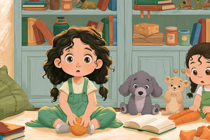 hand drawn children book illustration