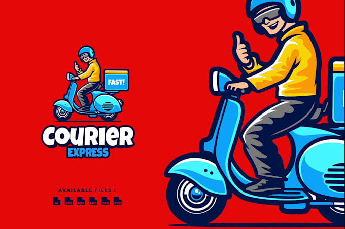 create a professional shipping and courier logo