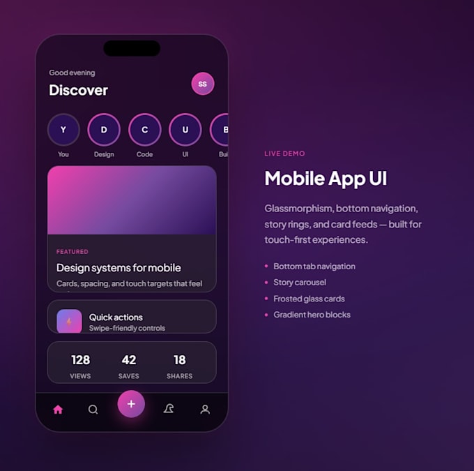 create a responsive web app with clean, scalable code