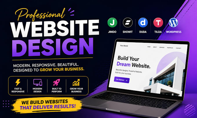 jimdo website showit website duda website tilda website wordpress website