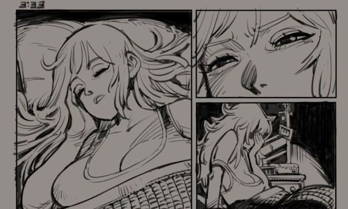 draw comic strip, comic panel, manga and webcomic pages
