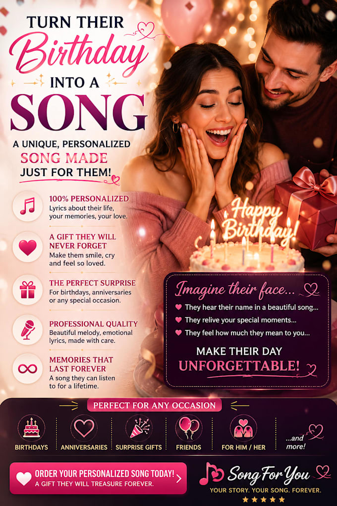create a unique personalized birthday song
