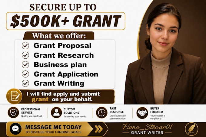 do nonprofit grant writing and grant proposal for 501c3