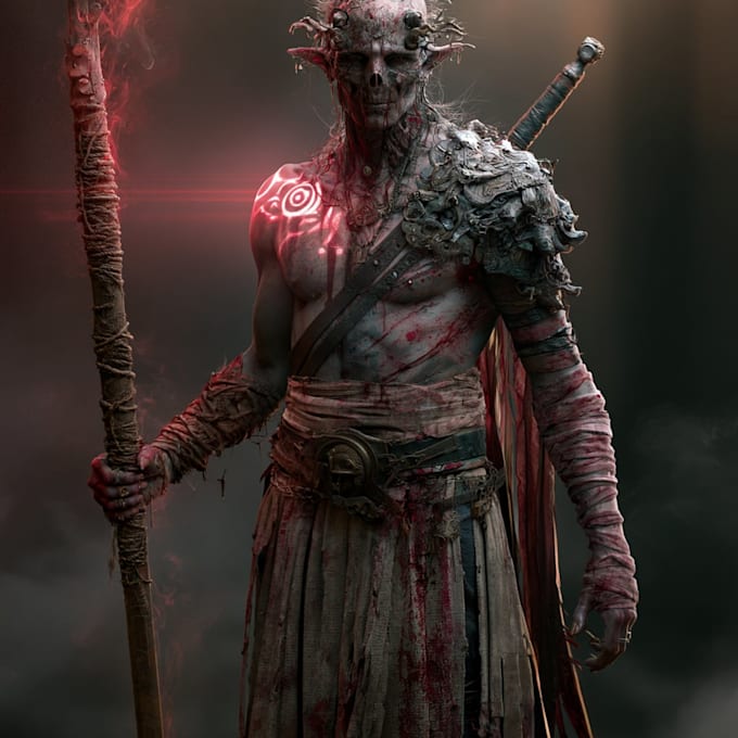 design an horror and fantasy horror character