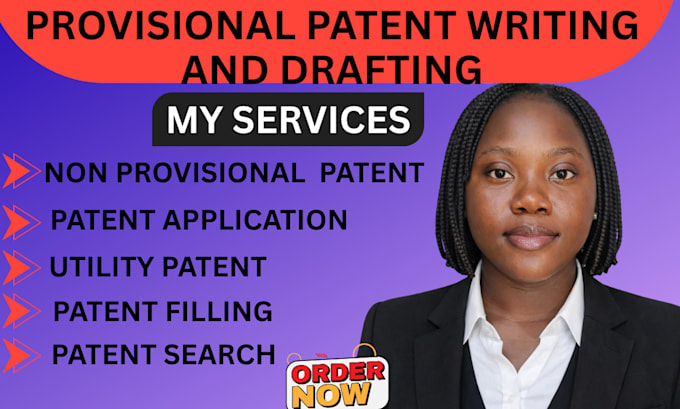 write patent, drafting and filing of your application, design and utility