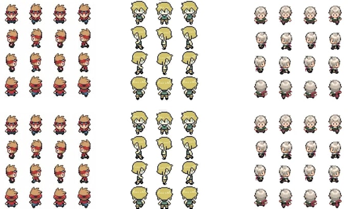 do pixel character design sprite animation character sheet sprite sheet
