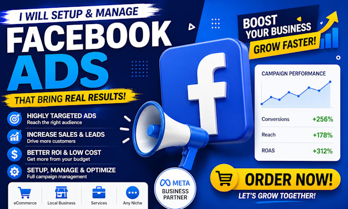 setup and manage facebook ads, conversion with fb pixel