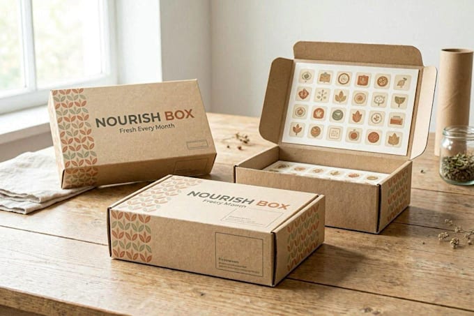 design product packaging box, amazon box