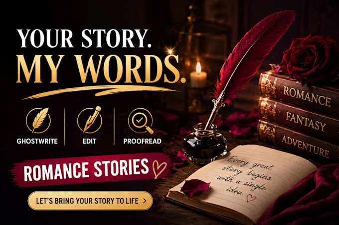 ghostwrite edit proofread romance web novel fantasy fiction story