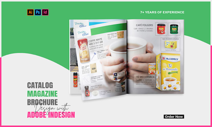 design catalog, magazine, brochure with adobe indesign