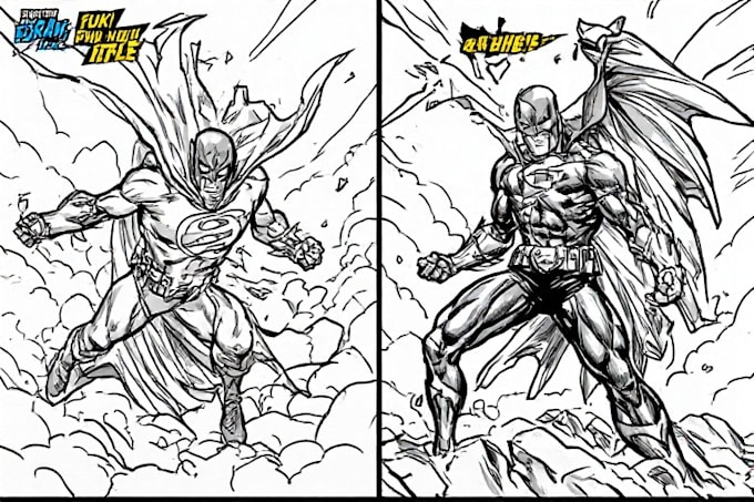 draw you dc or marvel style comic book and superhero