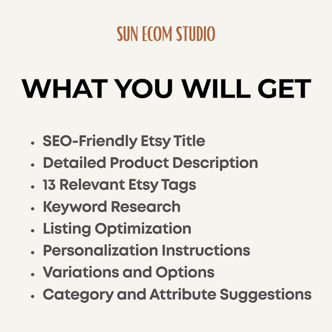 create and optimize etsy product listings