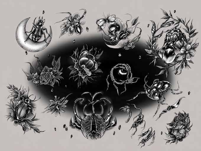create a bold japanese inspired tattoo artwork concept