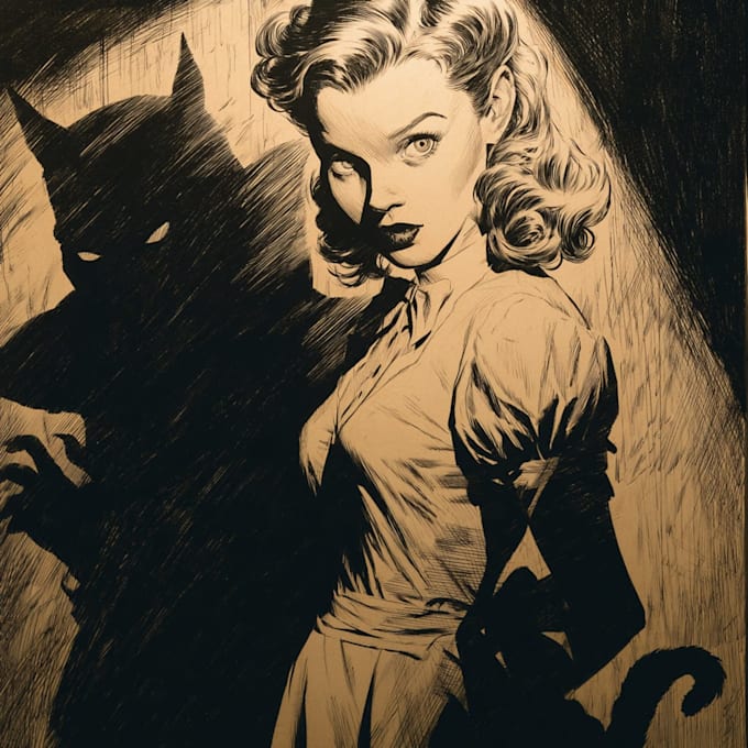 do noir, horror and dark comic books art