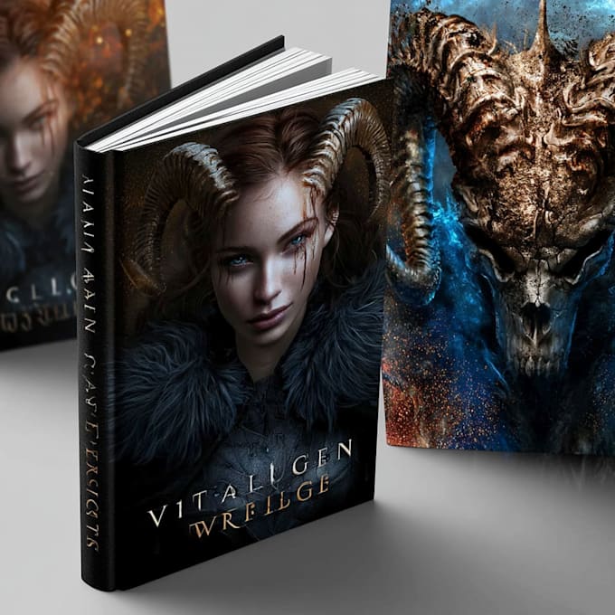 create illustrated fairytale book cover