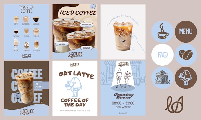 design aesthetic instagram post and canva templates