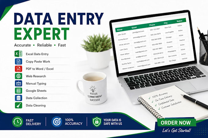do accurate data entry, copy paste, and typing work