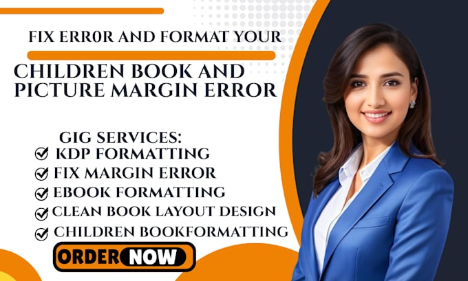 format children picture book fix children book margin error for amazon KDP
