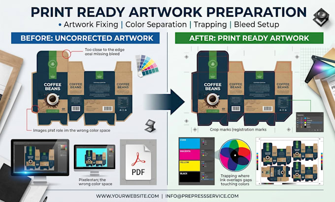 prepare professional print ready files and prepress artwork