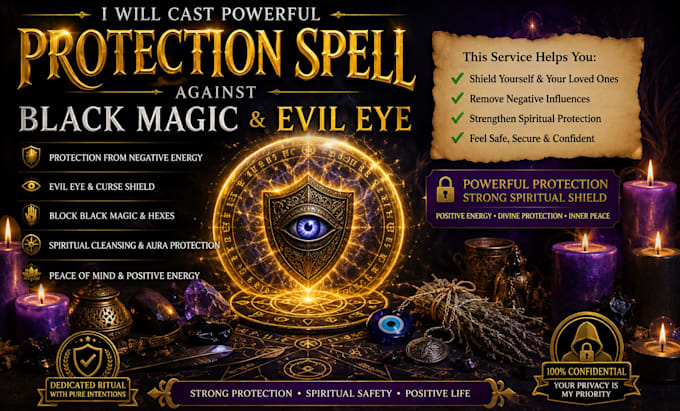 cast powerful protection spell against black magic and evil eye