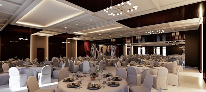 design 3d event center interior exterior weding decor auditorium conference hall