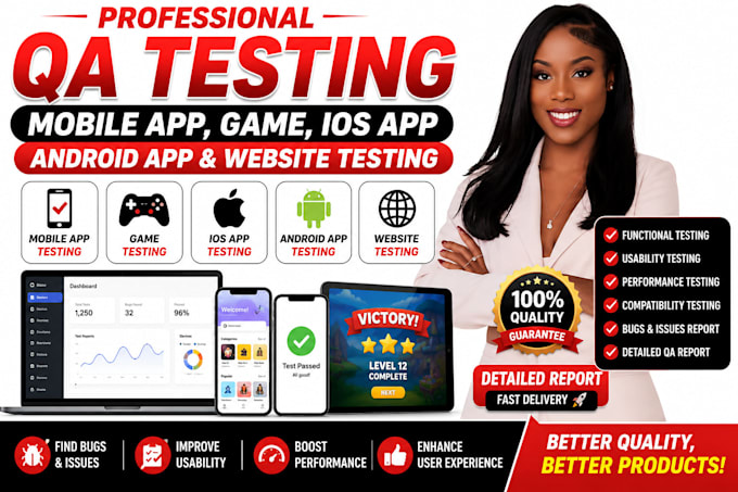qa testing mobile app testing game ios app testing andriod app website testing