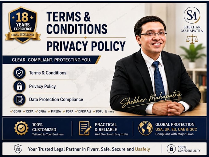 draft gdpr ccpa compliant privacy policy terms for shopify