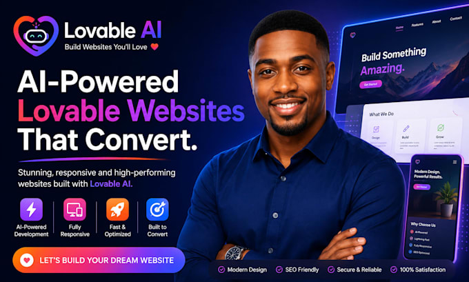 lovable website design, full website development, UI UX expert