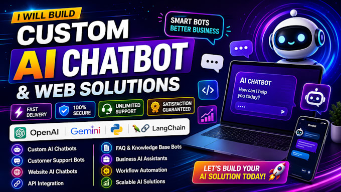 build a custom ai chatbot using openai, chatgpt, gemini and langchain