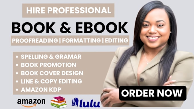 provide professional book proofreading, formatting and ebook editing service