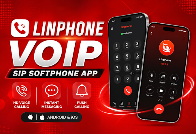 develop a linphone app, sip softphone app, voip app for android and IOS
