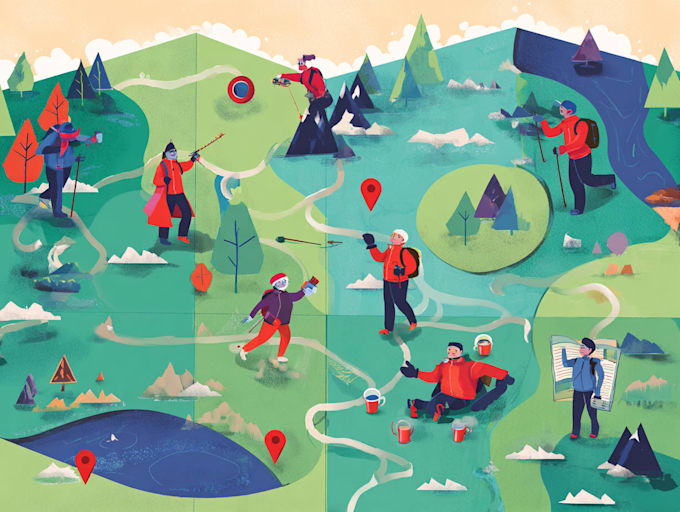 design vector maps, event maps, fantasy festival maps