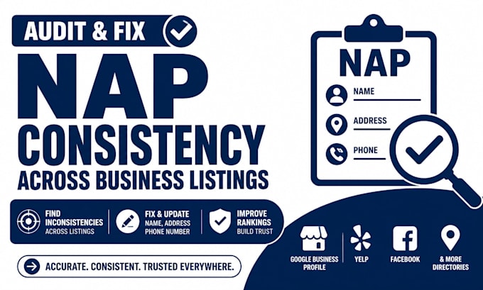 audit and fix nap consistency across business listings