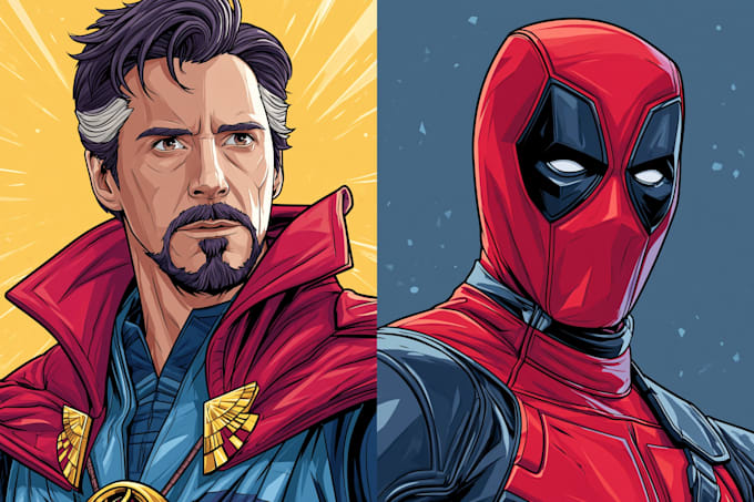 do comic book illustration, webtoon for you