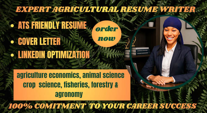do a professional agricultural resume and framing