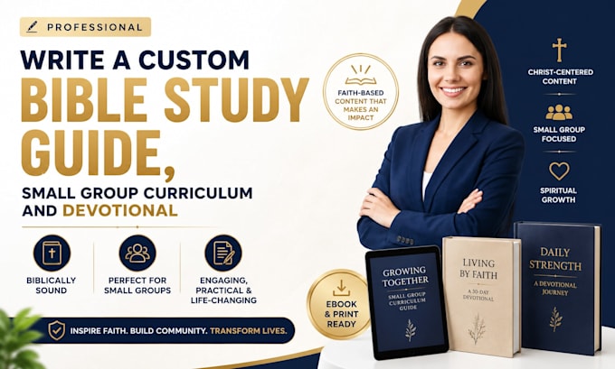 write a custom bible study guide, small group curriculum and devotional