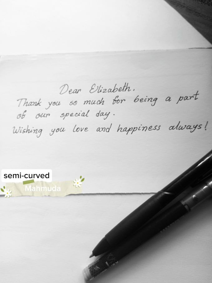 provide custom handwriting services