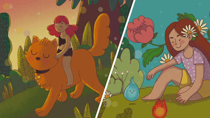 digital illustrations for children books