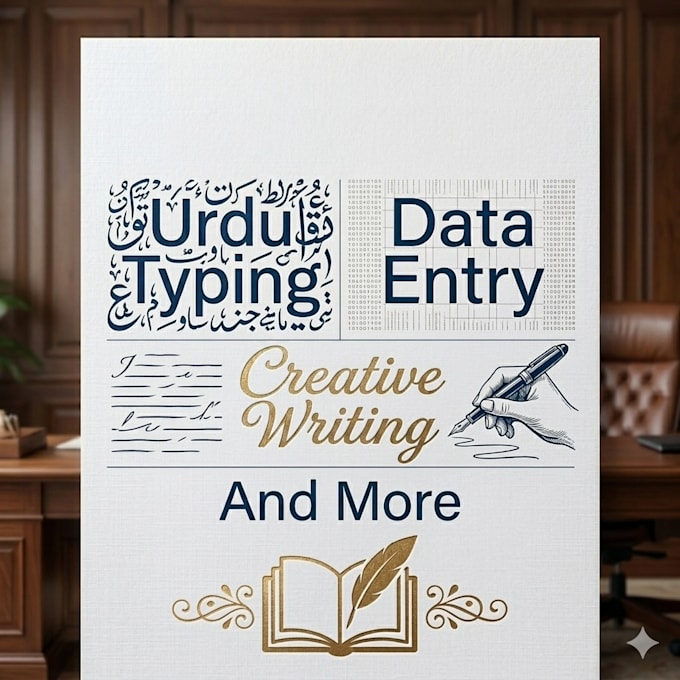 do english and urdu typing and data entry
