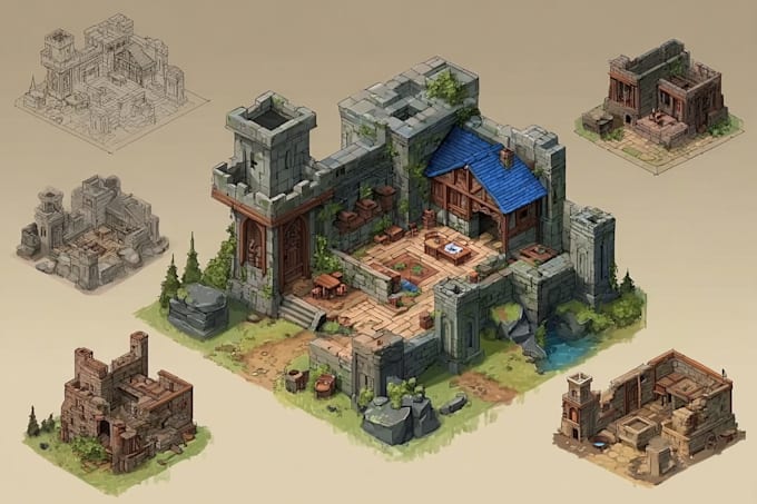 draw vector map or isometric map in illustrator