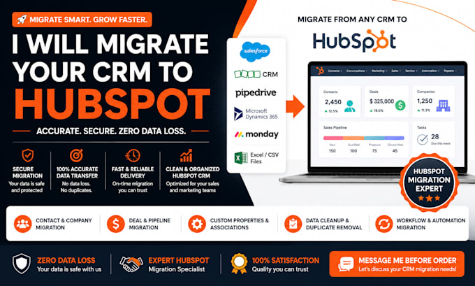 migrate your CRM to hubspot without data loss