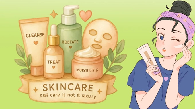 design youtube thumbnail for beauty skincare vlog channel