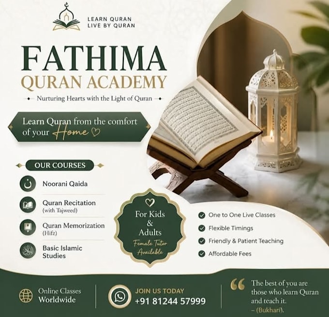 quran tutor and arabic language tutor