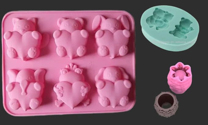 create custom silicone mold plastic injection mold slip casting mold print stl
