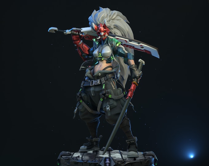 create a realistic or stylized 3d character model