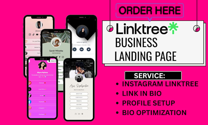 design linktree customize bio link instagram business account