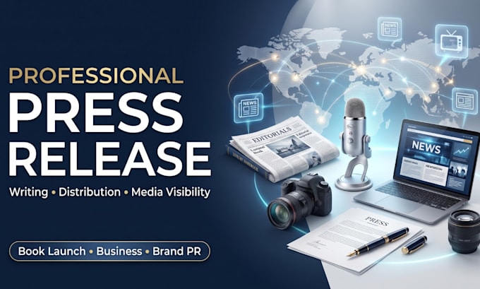 write, distribute SEO business press release, product launch and PR distribution