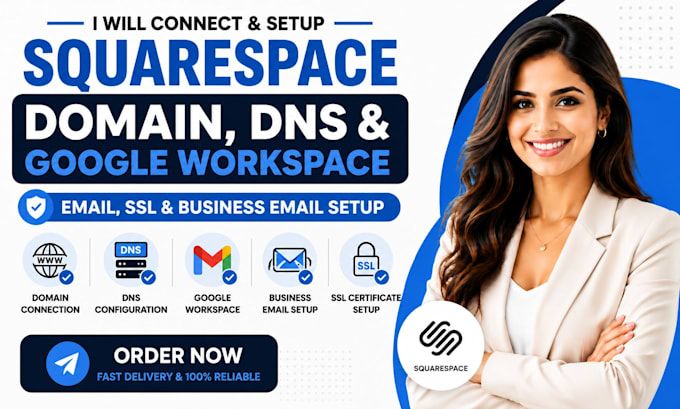 connect squarespace domain dns google workspace email and SSL setup